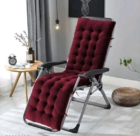 Mom's Moon Soft Velvet Chair Pad/Chair Cushion for Rocking Chair /Office/ Home in Outdoor and Indoor /Resting on Floor Set of 1 ( 18 x 50 Inch Maroon) - Maroon